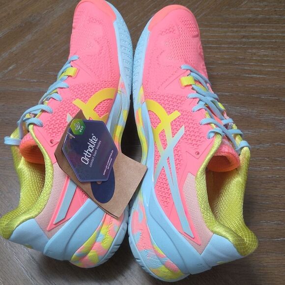 🆕 ASICS GEL-RESOLUTION 8.5  Sun Coral/Sour Yuzu, NWT - Picture 7 of 12
